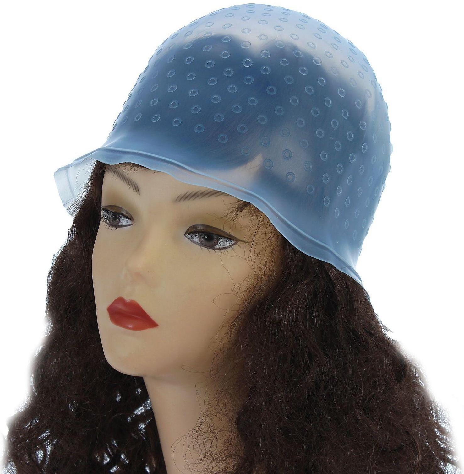 Шапочка для мелирования, с крючком, цвет МИКС