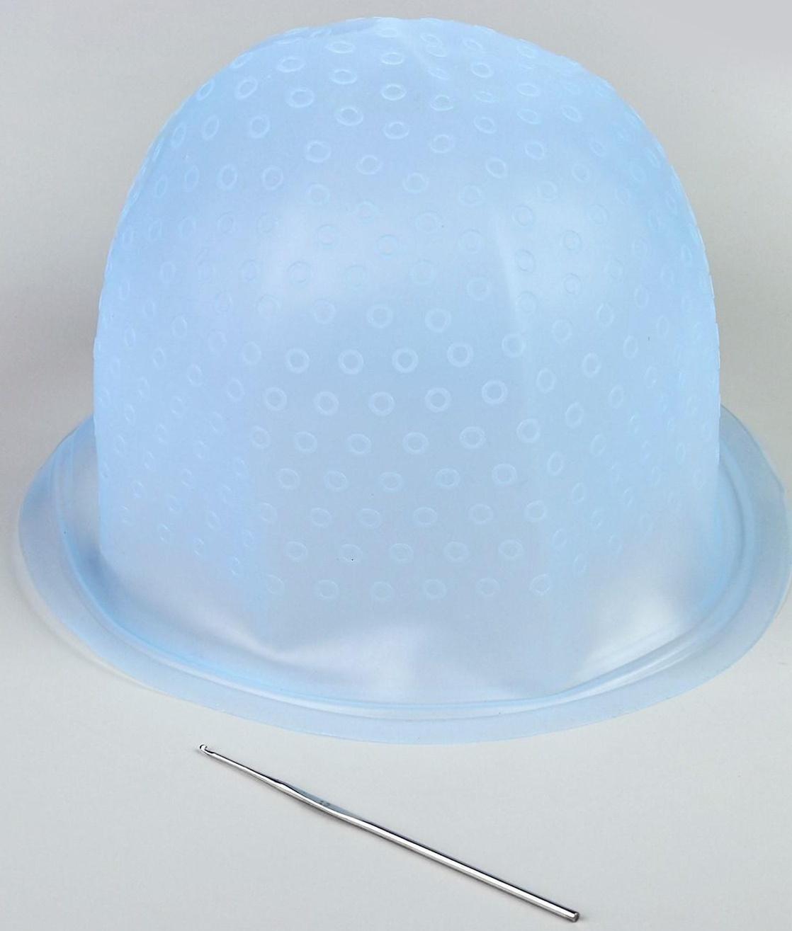 Шапочка для мелирования, с крючком, цвет МИКС