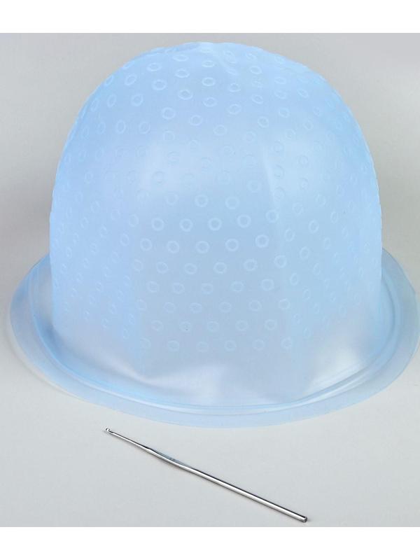 Шапочка для мелирования, с крючком, цвет МИКС