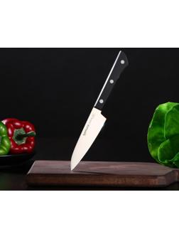 Нож кухонный Samura HARAKIRI, для овощей, лезвие 10 см, чёрная рукоять