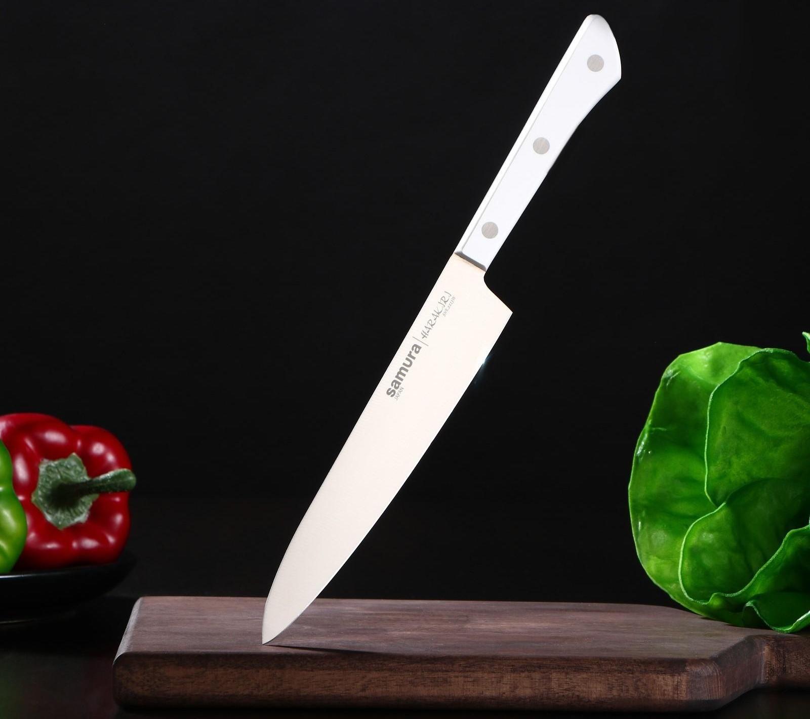 Нож кухонный Samura HARAKIRI, универсальный, лезвие 15 см, белая рукоять
