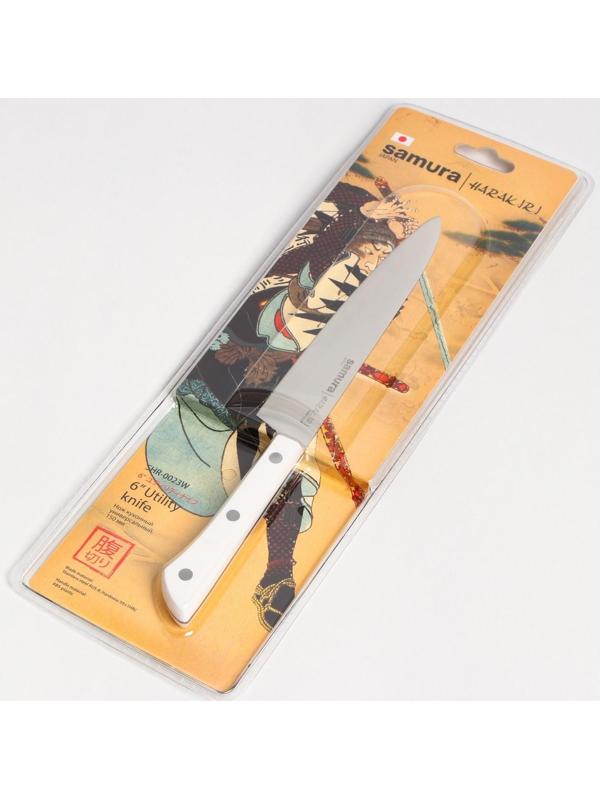 Нож кухонный Samura HARAKIRI, универсальный, лезвие 15 см, белая рукоять