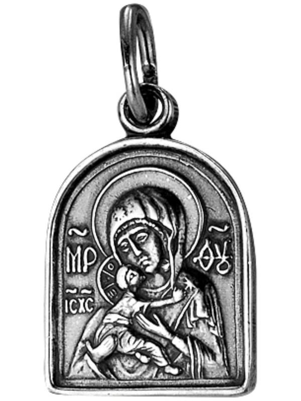 Подвеска посеребрение с оксидированием 