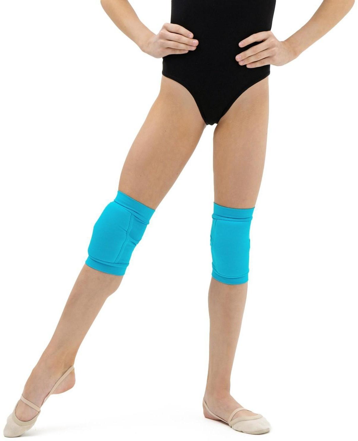 Наколенники для гимнастики и танцев с уплотнителем, р. M (11-14 лет), цвет бирюзовый