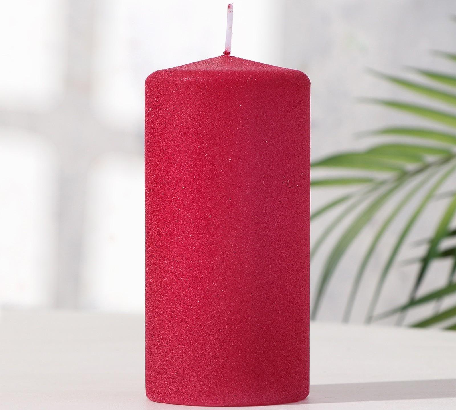 Свеча - цилиндр, 6х12,5 см, 35 ч, 275 г, рубиновый бархат