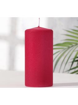 Свеча - цилиндр, 6х12,5 см, 35 ч, 275 г, рубиновый бархат