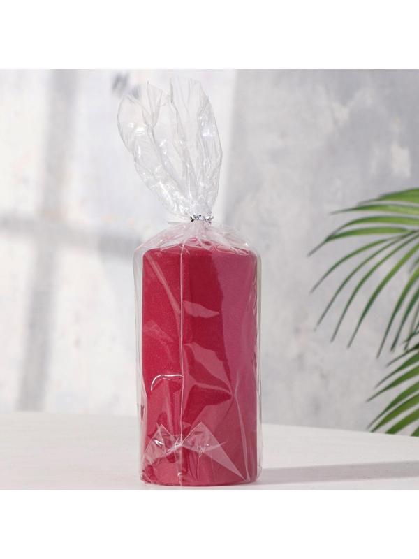 Свеча - цилиндр, 6х12,5 см, 35 ч, 275 г, рубиновый бархат