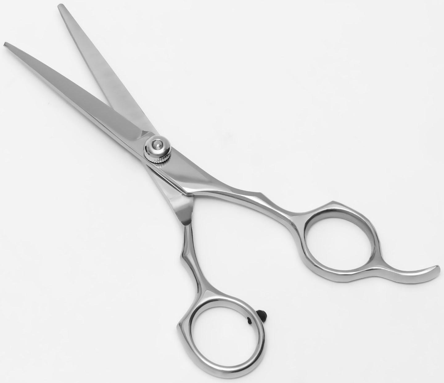 Ножницы парикмахерские с упором, лезвие — 5,5 см, цвет серебристый
