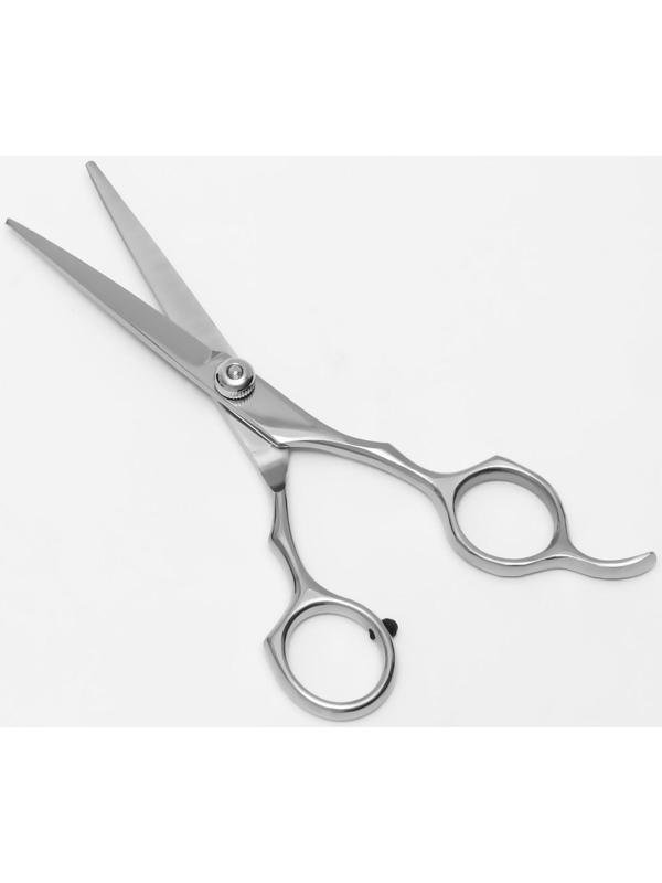 Ножницы парикмахерские с упором, лезвие — 5,5 см, цвет серебристый