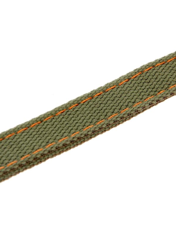 Ошейник брезентовый двухслойный, 50 х 2 см, ОШ 25-35 см, хаки