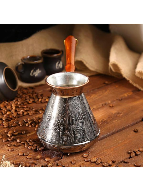 Турка для кофе медная «Москва Златоглавая», 0,75 л