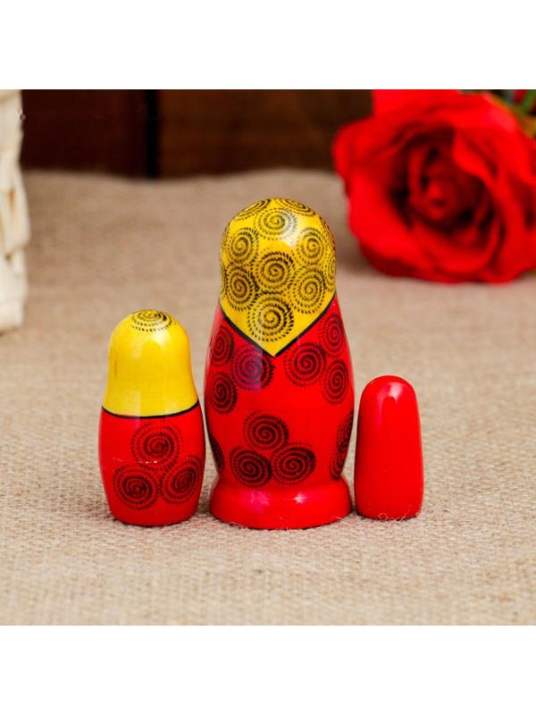 Матрёшка «Семёновская», 3 кукольная, 7 см, высшая категория