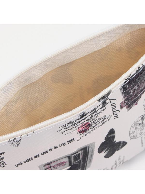 Косметичка на молнии, цвет бежевый