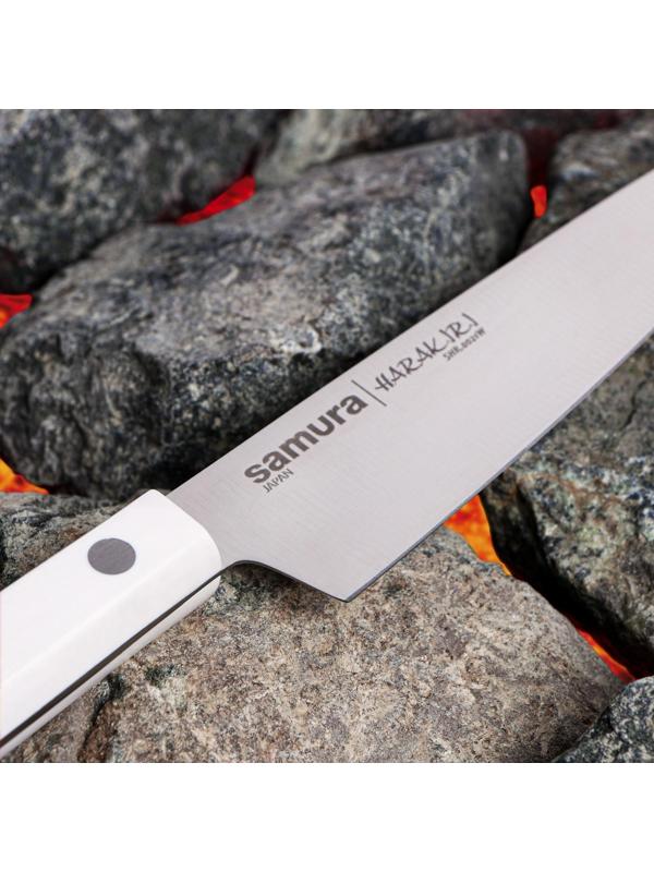 Нож кухонный Samura HARAKIRI, универсальный, лезвие 12 см, белая рукоять