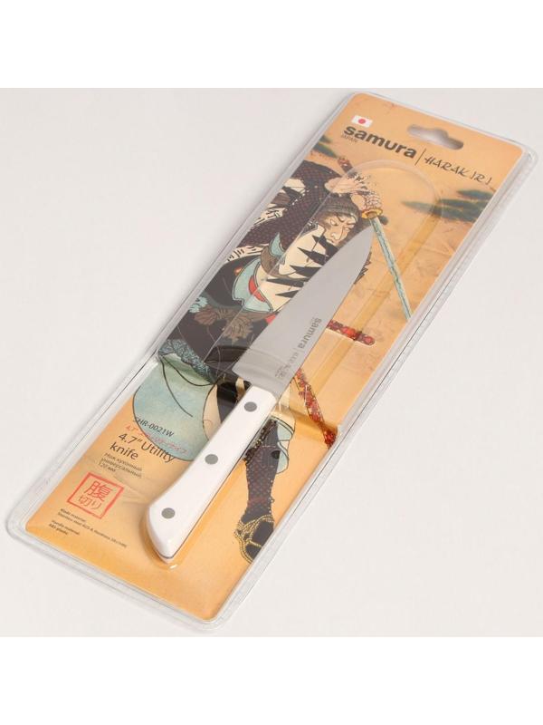 Нож кухонный Samura HARAKIRI, универсальный, лезвие 12 см, белая рукоять