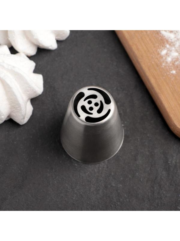 Насадка кондитерская «Цветок», d=3,7 см, выход 2,2 см, нержавеющая сталь