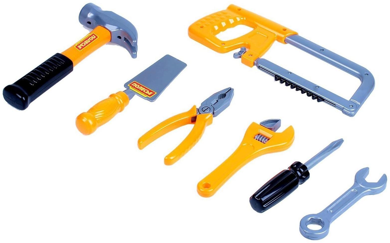 Набор инструментов №14, 7 элементов, в пакете, цвета МИКС