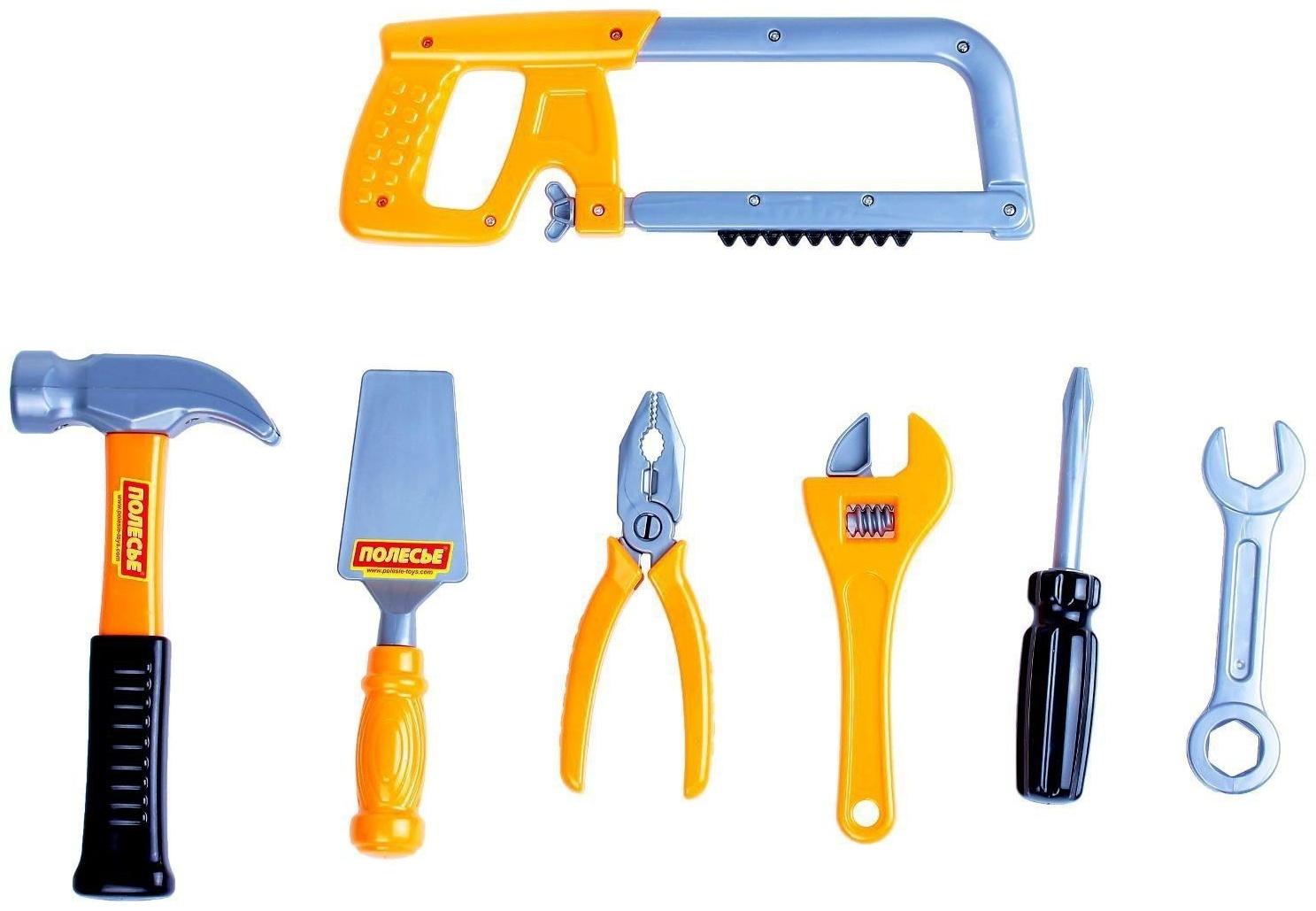 Набор инструментов №14, 7 элементов, в пакете, цвета МИКС