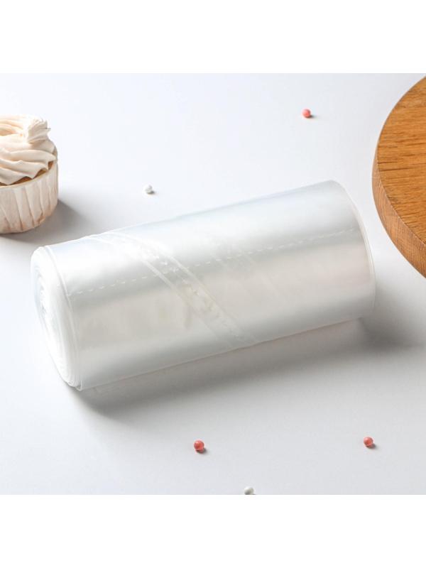 Мешок кондитерский, рулон 100 шт, 35×17 см, цвет прозрачный