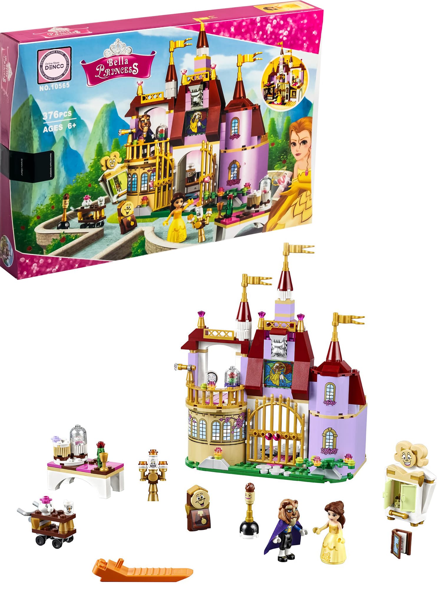 Конструктор Bl «Заколдованный замок Белль» 10565 (Disney Princess 41067) / 376 деталей