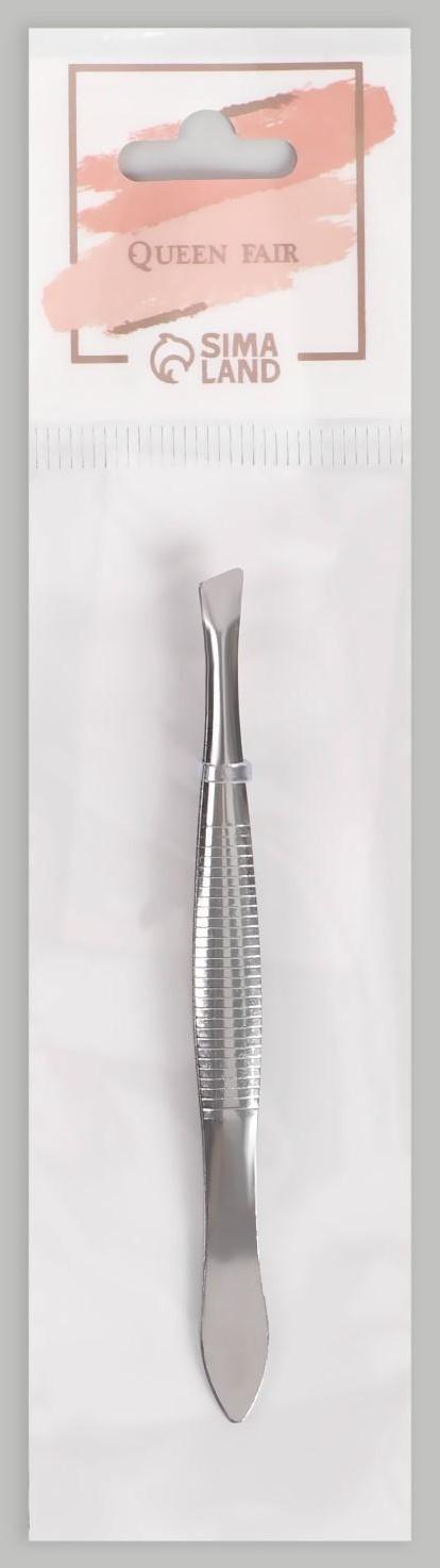 Пинцет скошенный, узкий, 8,5 см, цвет серебристый