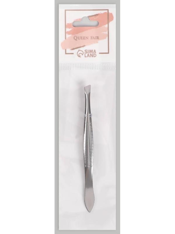 Пинцет скошенный, узкий, 8,5 см, цвет серебристый