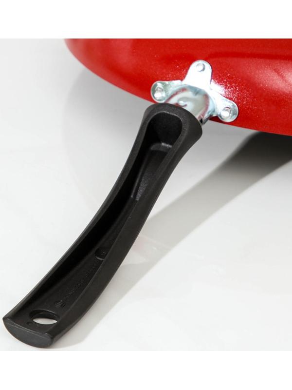 Сковорода Blaze, d=28 см, стеклянная крышка, антипригарное покрытие, цвет красный