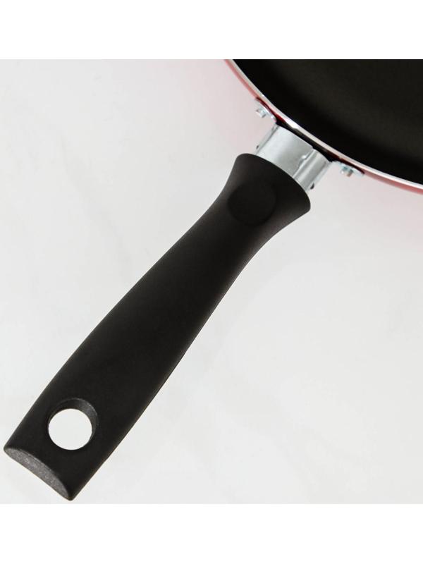 Сковорода Blaze, d=28 см, стеклянная крышка, антипригарное покрытие, цвет красный