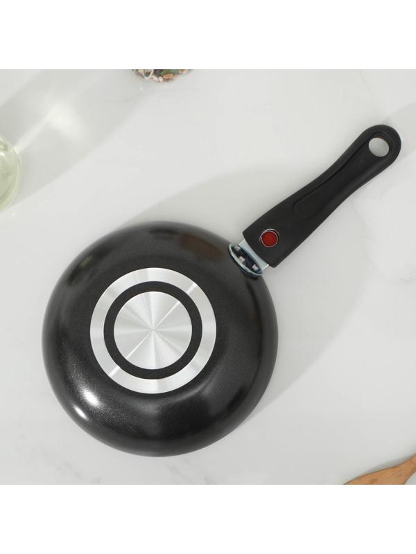 Сковорода Forever, d=18 см, съёмная ручка, стеклянная крышка, антипригарное покрытие, цвет серый