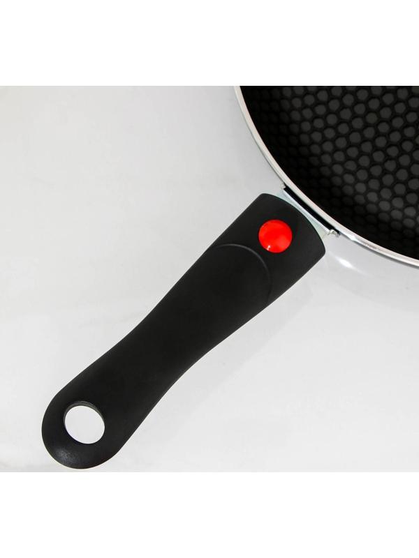 Cковорода Forever, d=24 см, съёмная ручка, стеклянная крышка, антипригарное покрытие, цвет металлик