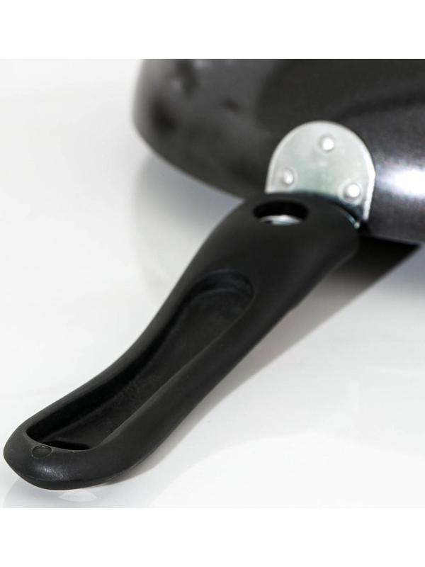 Cковорода Forever, d=24 см, съёмная ручка, стеклянная крышка, антипригарное покрытие, цвет металлик