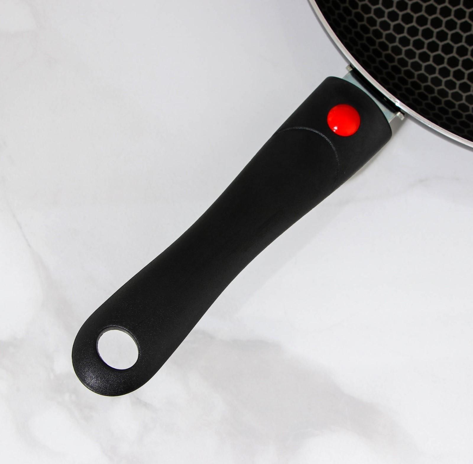 Cковорода Forever, d=26 см, съёмная ручка, стеклянная крышка, антипригарное покрытие, цвет синий