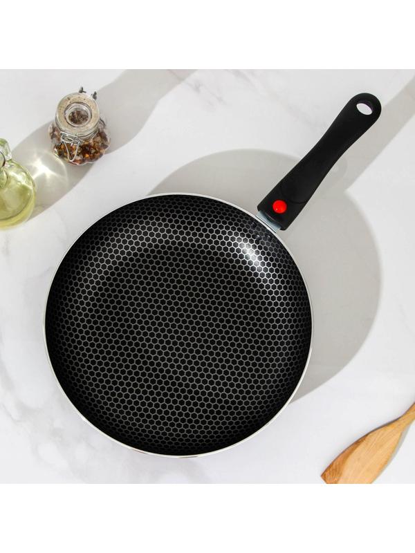 Cковорода Forever, d=26 см, съёмная ручка, стеклянная крышка, антипригарное покрытие, цвет синий