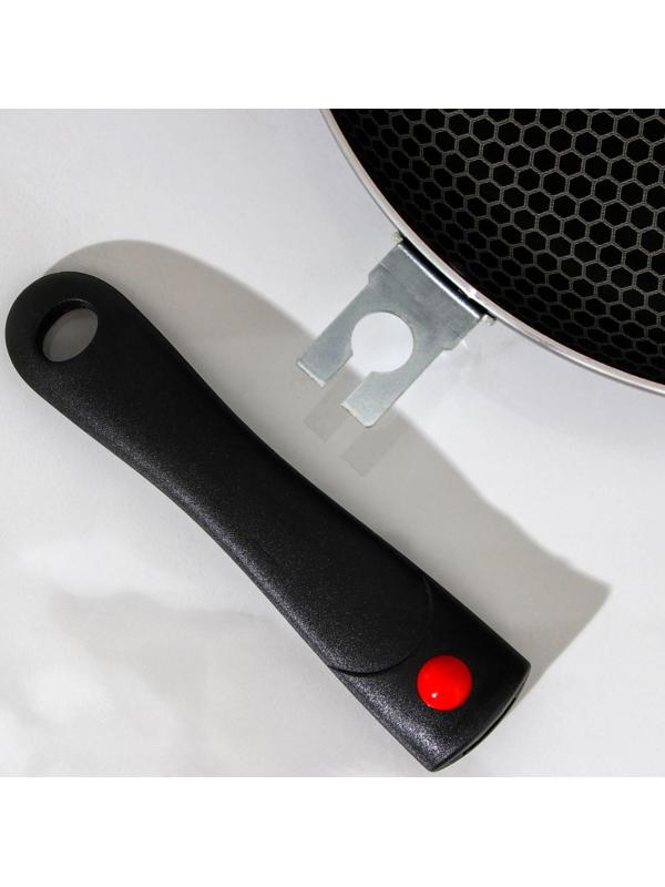 Cковорода Forever, d=26 см, съёмная ручка, стеклянная крышка, антипригарное покрытие, цвет синий