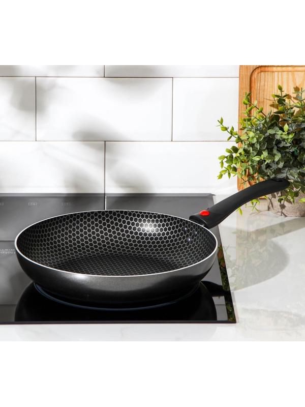 Cковорода Forever, d=26 см, съёмная ручка, стеклянная крышка, антипригарное покрытие, цвет синий