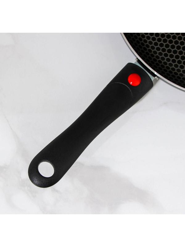 Cковорода Forever, d=26 см, съёмная ручка, стеклянная крышка, антипригарное покрытие, цвет синий