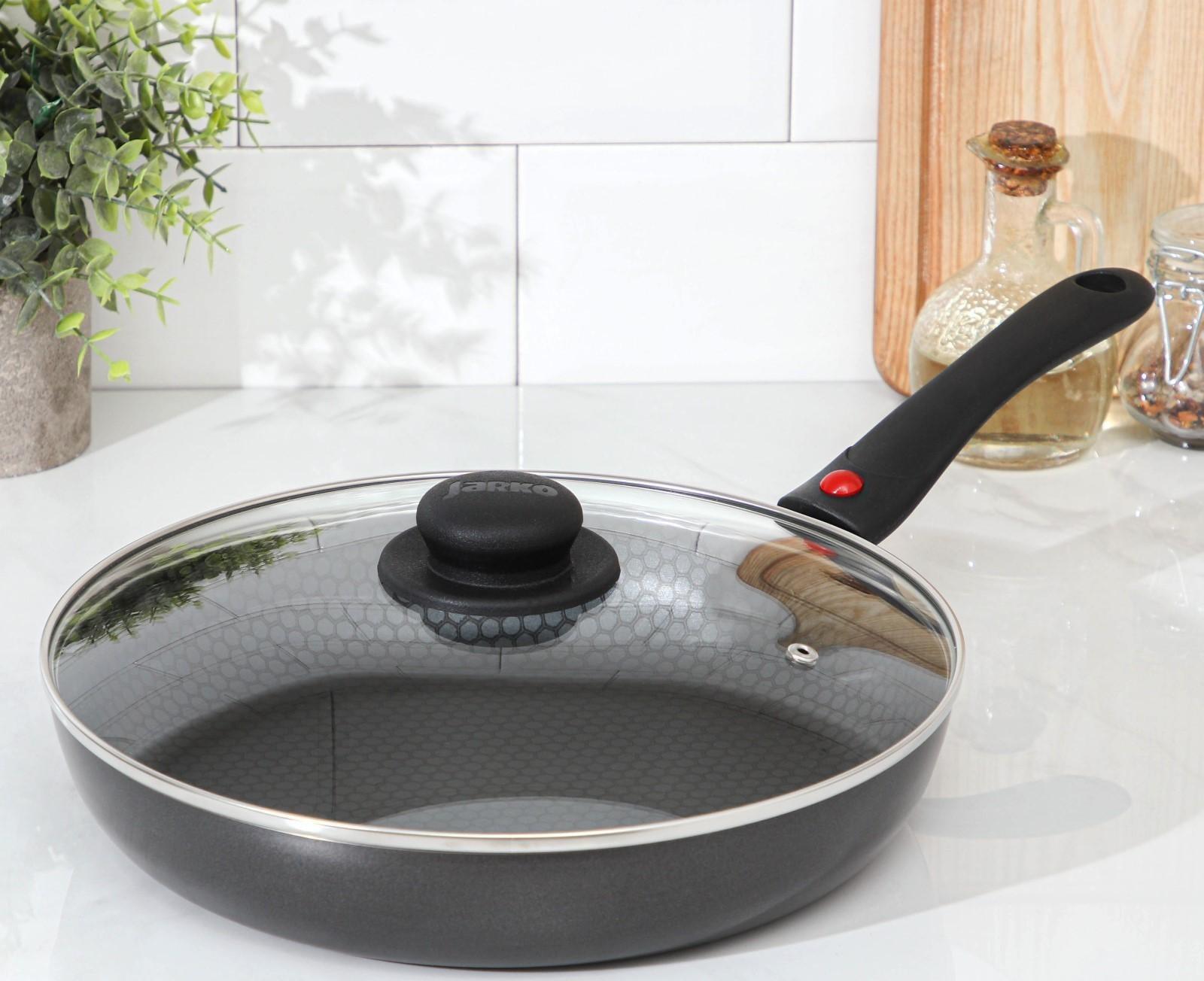 Cковорода Forever, d=28 см, съёмная ручка, стеклянная крышка, антипригарное покрытие, цвет тёмно-серый