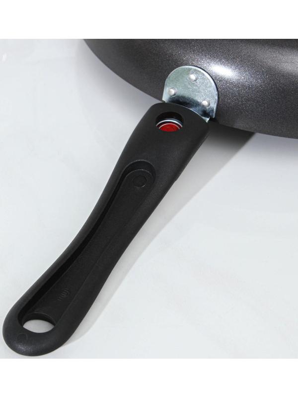 Cковорода Forever, d=28 см, съёмная ручка, стеклянная крышка, антипригарное покрытие, цвет тёмно-серый