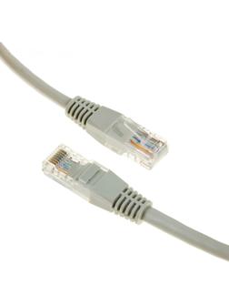 Патч-корд Gembird PP12e-20M, UTP 5е кат., RJ-45(m)-RJ-45(m), 20 м, серый
