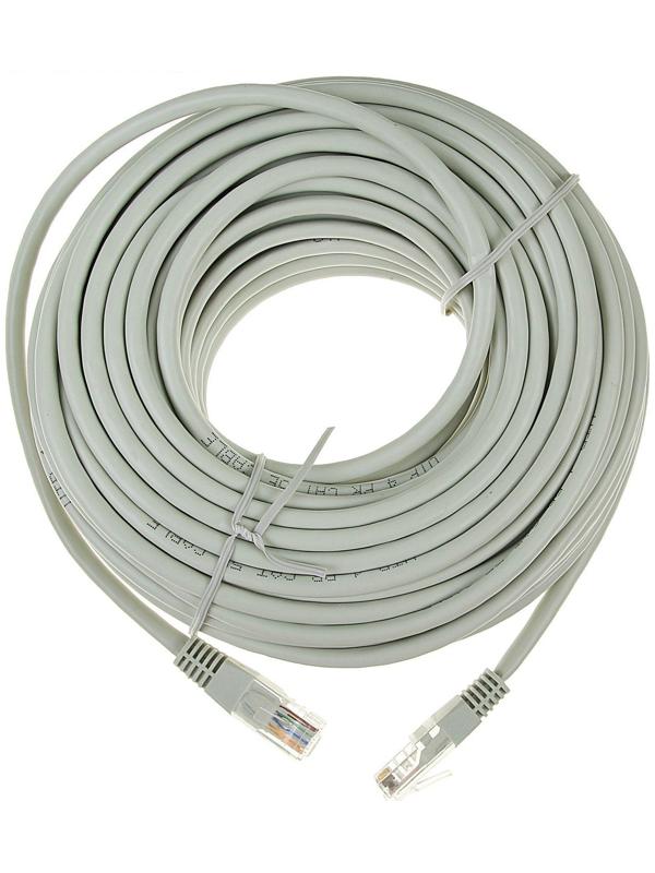 Патч-корд Gembird PP12e-20M, UTP 5е кат., RJ-45(m)-RJ-45(m), 20 м, серый