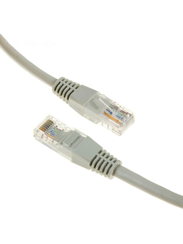 Патч-корд Gembird PP12e-20M, UTP 5е кат., RJ-45(m)-RJ-45(m), 20 м, серый
