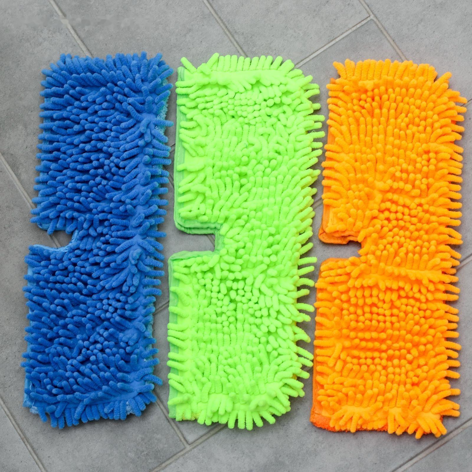 Насадка для плоской двусторонней швабры Доляна арт. 752845, 3092554, 40×14 см, микрофибра, букли, цвет МИКС