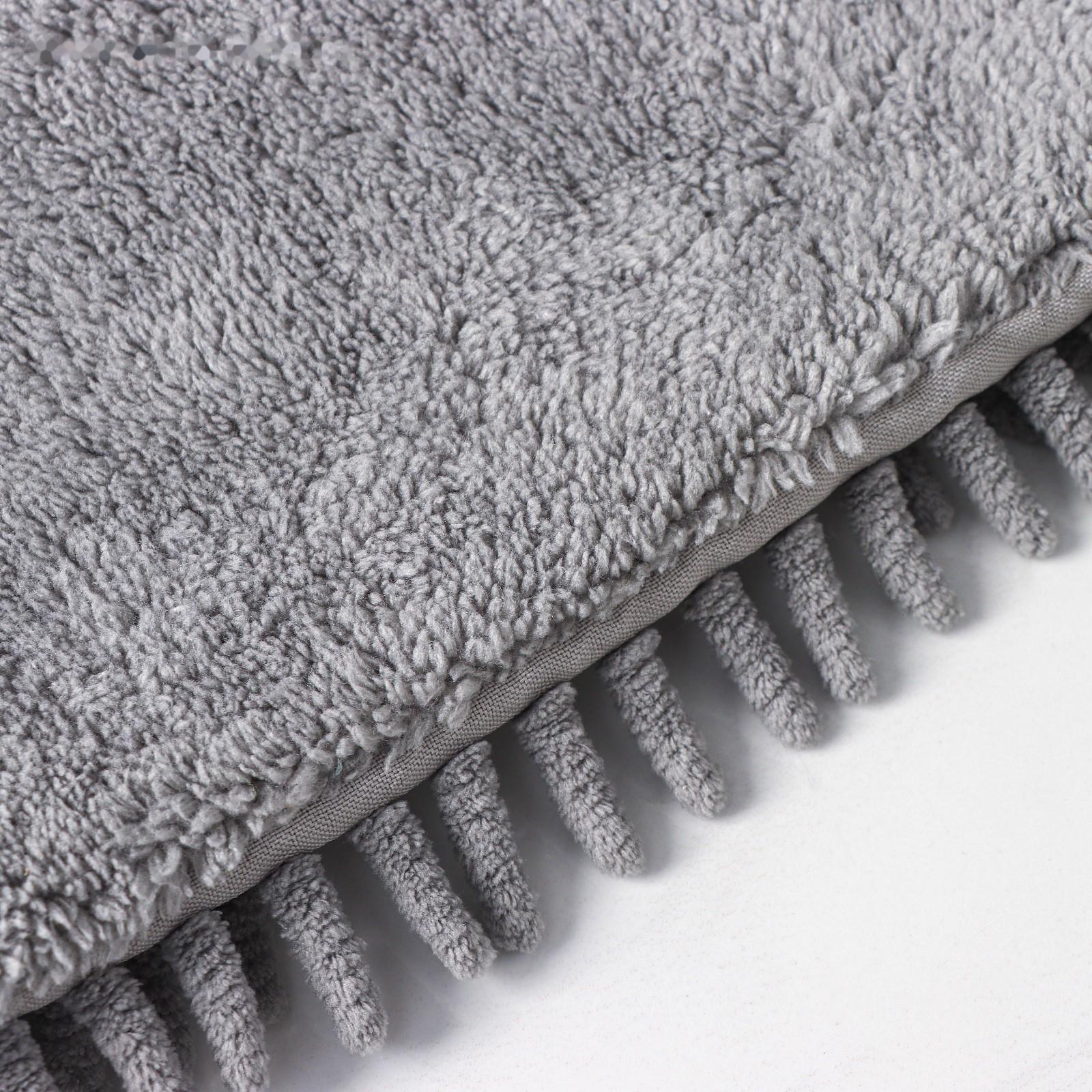 Насадка для плоской двусторонней швабры Доляна арт. 752845, 3092554, 40×14 см, микрофибра, букли, цвет МИКС