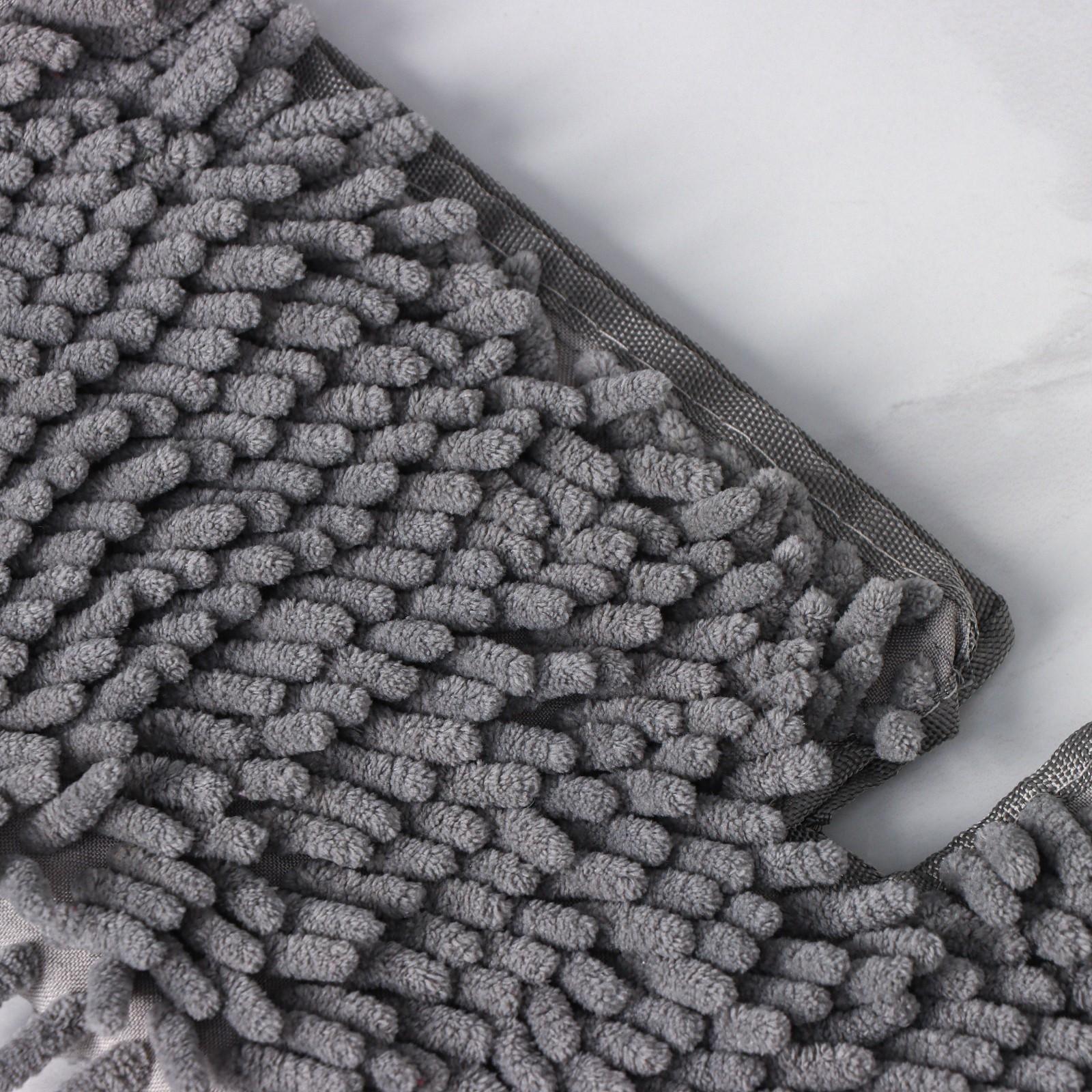 Насадка для плоской двусторонней швабры Доляна арт. 752845, 3092554, 40×14 см, микрофибра, букли, цвет МИКС