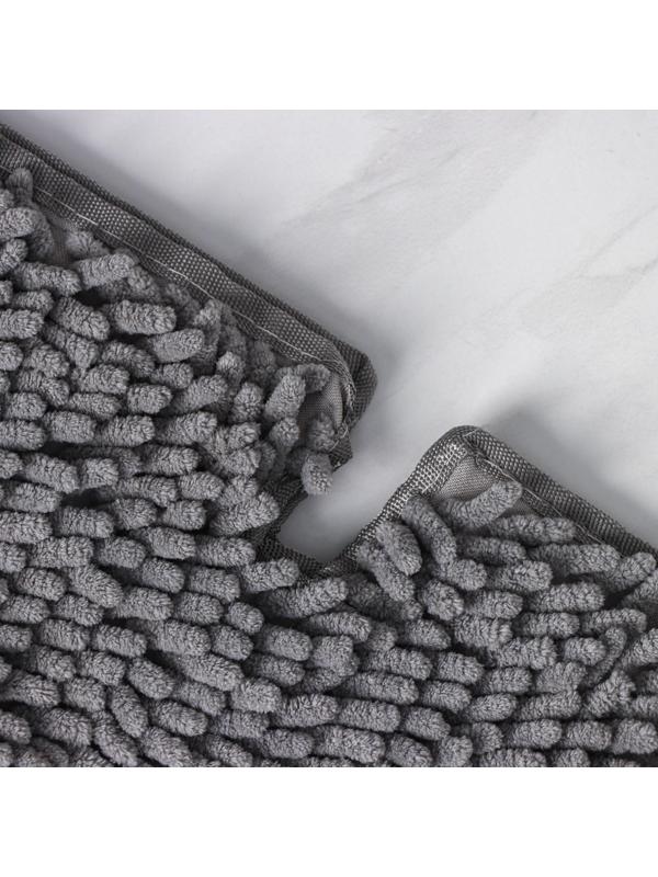 Насадка для плоской двусторонней швабры Доляна арт. 752845, 3092554, 40×14 см, микрофибра, букли, цвет МИКС