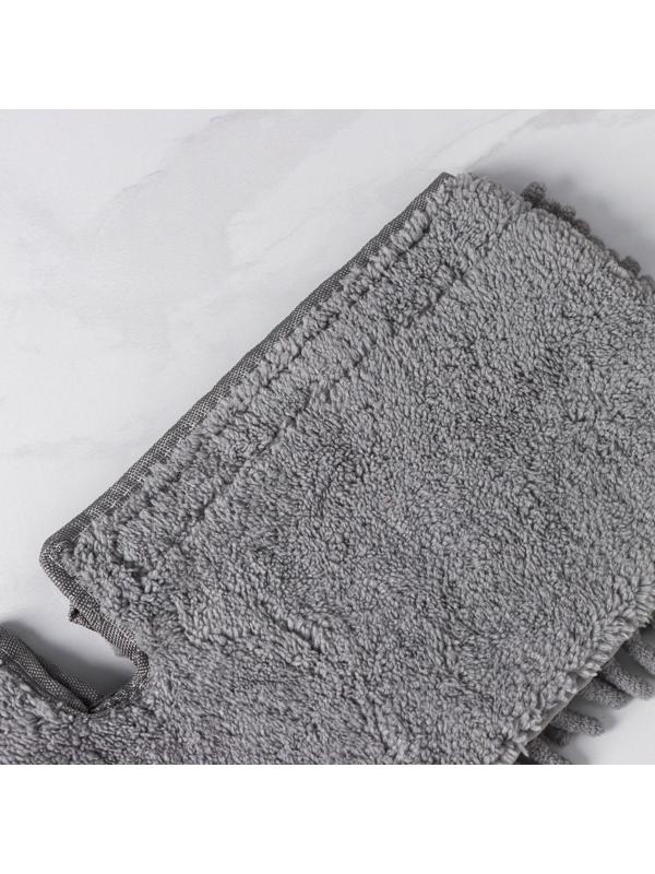 Насадка для плоской двусторонней швабры Доляна арт. 752845, 3092554, 40×14 см, микрофибра, букли, цвет МИКС