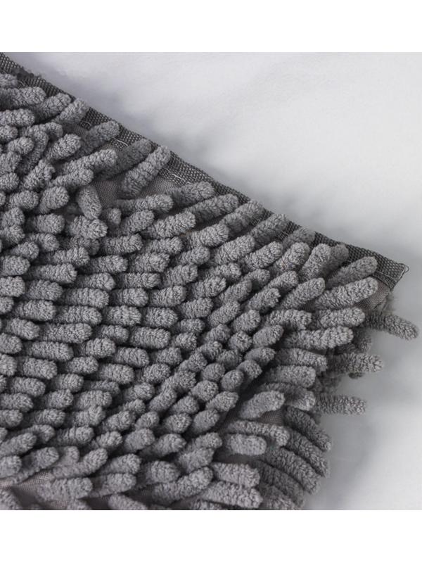 Насадка для плоской двусторонней швабры Доляна арт. 752845, 3092554, 40×14 см, микрофибра, букли, цвет МИКС