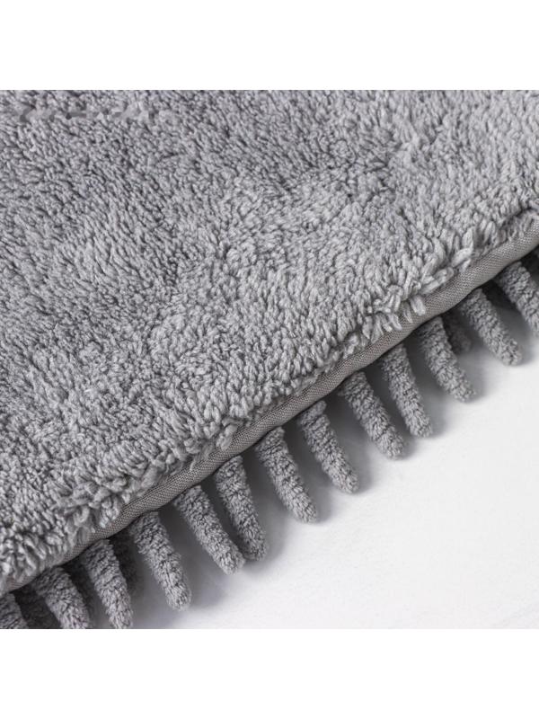 Насадка для плоской двусторонней швабры Доляна арт. 752845, 3092554, 40×14 см, микрофибра, букли, цвет МИКС