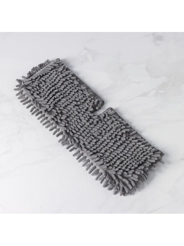 Насадка для плоской двусторонней швабры Доляна арт. 752845, 3092554, 40×14 см, микрофибра, букли, цвет МИКС