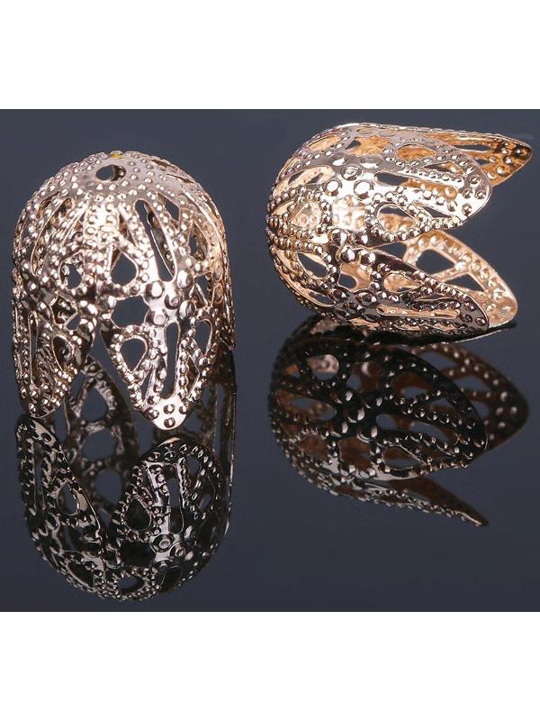 Шапочки для бусин (набор 10шт), СМ-051-1, 16 х 15 мм, цвет золото